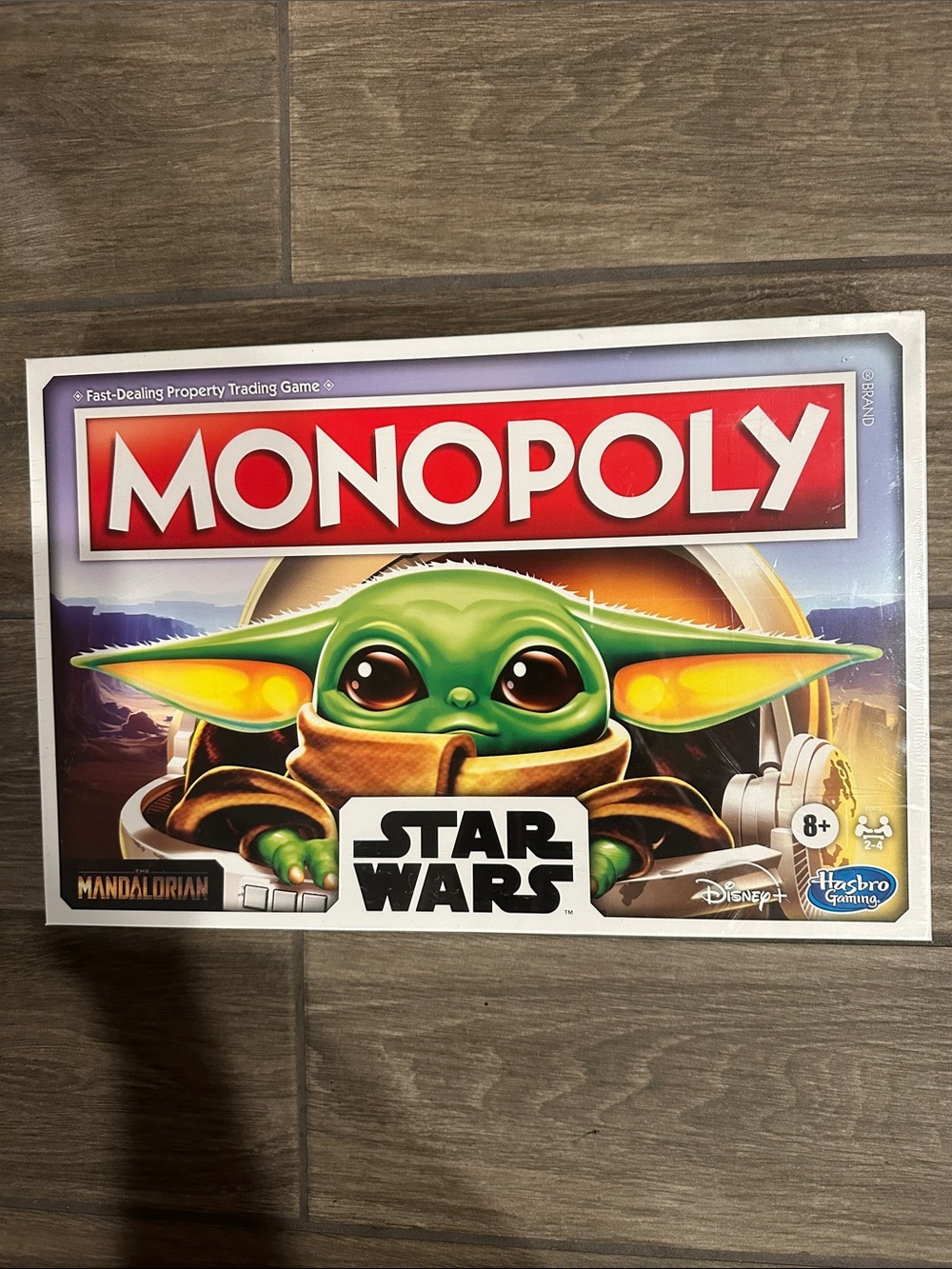Monopoly Star Wars the Mandelorian edition. Ages 8+, 2-4 players